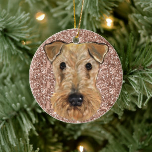AIREDALE TERRIËR KERAMISCH ORNAMENT