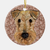 AIREDALE TERRIËR KERAMISCH ORNAMENT (Voorkant)