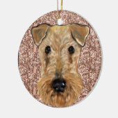 AIREDALE TERRIËR KERAMISCH ORNAMENT (Links)