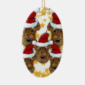 AIREDALE TERRIER KERAMISCH ORNAMENT (Rechts)
