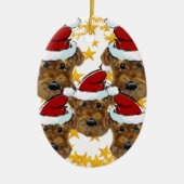 AIREDALE TERRIER KERAMISCH ORNAMENT (Voorkant)