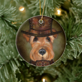 AIREDALE TERRIER KERAMISCH ORNAMENT