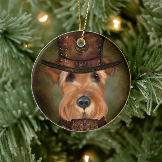 AIREDALE TERRIER KERAMISCH ORNAMENT (Boom)