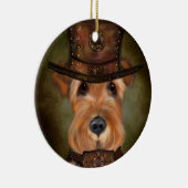 AIREDALE TERRIER KERAMISCH ORNAMENT (Rechts)