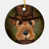 AIREDALE TERRIER KERAMISCH ORNAMENT (Voorkant)