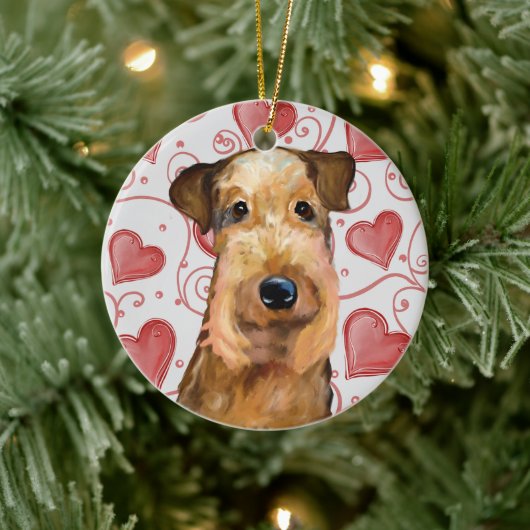 Airedale Terrier Keramisch Ornament (Boom)