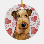 Airedale Terrier Keramisch Ornament (Voorkant)