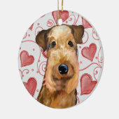 Airedale Terrier Keramisch Ornament (Links)