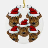 AIREDALE TERRIER KERAMISCH ORNAMENT (Voorkant)