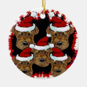 AIREDALE TERRIER KERAMISCH ORNAMENT (Voorkant)