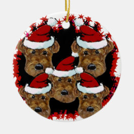 AIREDALE TERRIER KERAMISCH ORNAMENT