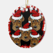 AIREDALE TERRIER KERAMISCH ORNAMENT (Links)