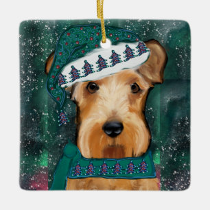 Airedale Terrier Keramisch Ornament