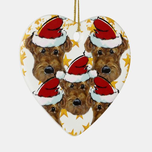 AIREDALE TERRIER KERAMISCH ORNAMENT (Rechts)