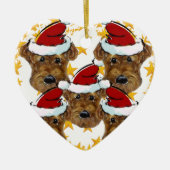 AIREDALE TERRIER KERAMISCH ORNAMENT (Voorkant)