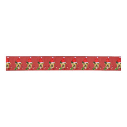 Airedale Terrier kerst Merry Grosgrain Lint (Voorkant)