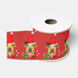 Airedale Terrier kerst Merry Grosgrain Lint