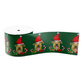 Airedale Terrier kerst Merry Grosgrain Lint