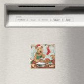 Airedale Terrier Kerstbakfeest: Festieve Kerstmis Magneet (Insitu (Vaatwasser))
