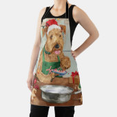 Airedale Terrier Kerstbakken: Feestelijke Kerst Schort (Insitu)