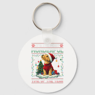 Airedale Terrier Kerstboom Decoraties Hond Lo Sleutelhanger