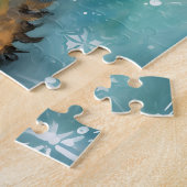 Airedale Terrier Kerstborstel schilderen kunstwerk Legpuzzel (Zijkant)