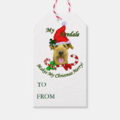 Airedale Terrier-kerstcadeaus Cadeaulabel (Voorkant)