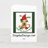 Airedale Terrier-kerstcadeaus Feestdagen Kaart (Achterkant)
