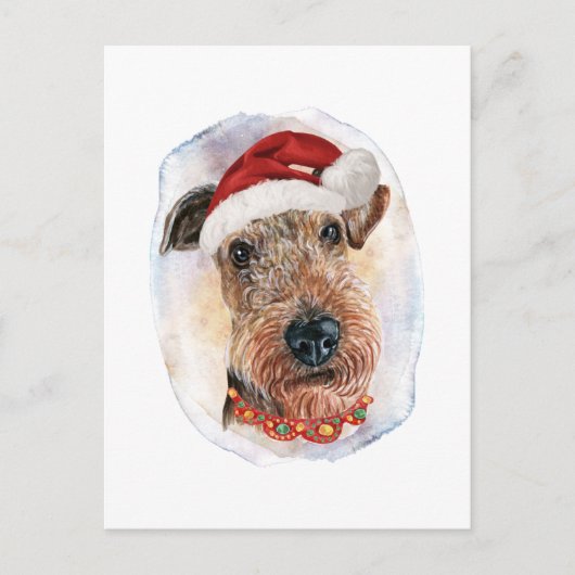 Airedale Terrier-kerstcadeaus voor liefhebbers van Feestdagenkaart (Voorkant)