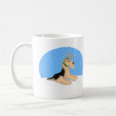 Airedale Terrier Kerstdale Deer Koffiemok (Links)