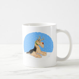 Airedale Terrier Kerstdale Deer Koffiemok