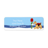 Airedale Terrier kerstdale Mail Labels (Voorkant)