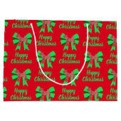 Airedale Terrier-kersthond & Green Bow Groot Cadeauzakje (Achterkant)