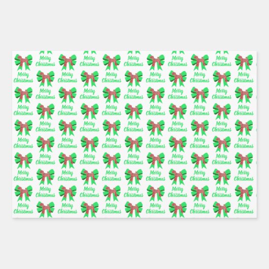 Airedale Terrier-kersthond & Green Bow Inpakpapier Vel (Voorkant 3)