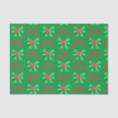 Airedale Terrier-kersthond & Green Bow-tissue Tissuepapier (Voorkant)