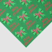 Airedale Terrier-kersthond & Green Bow-tissue Tissuepapier (Detail)