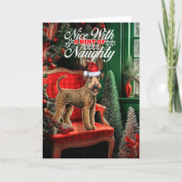 Airedale Terrier Kersthond Ondeugend of Nice