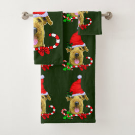 Airedale Terrier Kerstmis Bad Handdoek