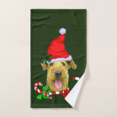 Airedale Terrier Kerstmis Bad Handdoek (Handdoek)