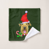 Airedale Terrier Kerstmis Bad Handdoek (Wasdoekje)