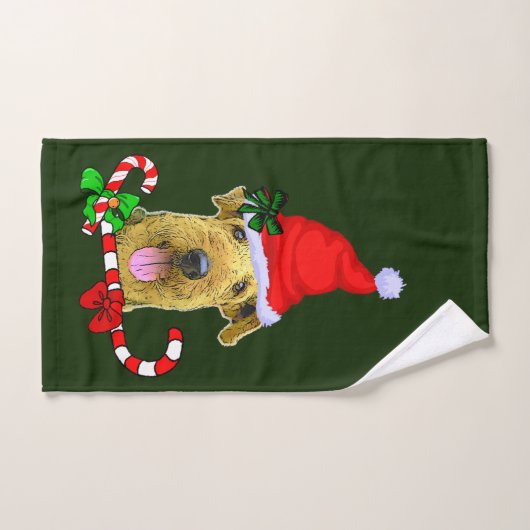 Airedale Terrier Kerstmis Bad Handdoek (Handdoek)