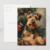 Airedale terrier Kerstmis Briefkaart (Voorkant / Achterkant)