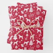 Airedale Terrier Kerstmis Inpakpapier Vel (In situ)