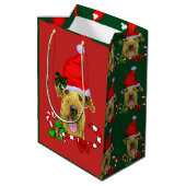 Airedale Terrier Kerstmis Medium Cadeauzakje (Achterkant Gekanteld)
