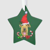 Airedale Terrier Kerstmis Ornament (voorkant)