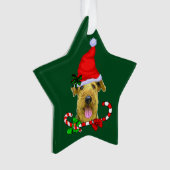 Airedale Terrier Kerstmis Ornament (voorkant)