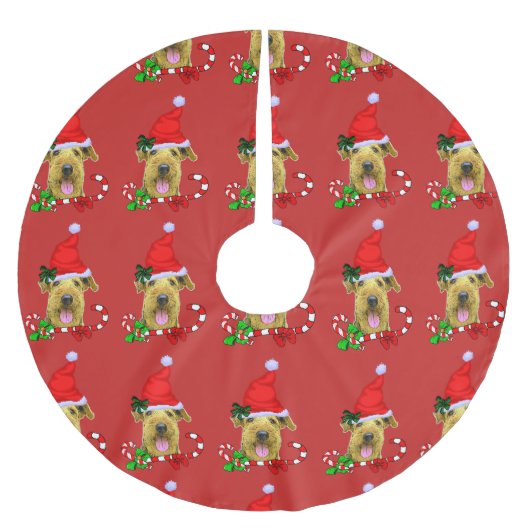 Airedale Terrier Kerstmis Prettig Kerstboom Rok (Voorkant)