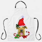 Airedale Terrier Kerstmis Schort (Voorkant)