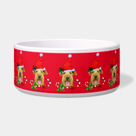 Airedale Terrier Kerstmis Voerbakje