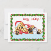 Airedale Terrier: Kerstvakantie voor Kerstmis in S Kaart (Voorkant)